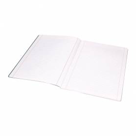 Libreta liderpapel 360 tapa de plastico a4 48 hojas 90g/m2 horizontal con doble margen tapa negra