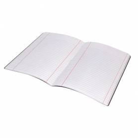 Libreta liderpapel 360 tapa de plastico a5 48 hojas 90g/m2 horizontal con doble margen tapa negra