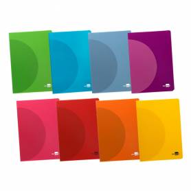 Libreta liderpapel 360 tapa de plastico a4 48 hojas 90g/m2 5mm con doble margen colores surtidos