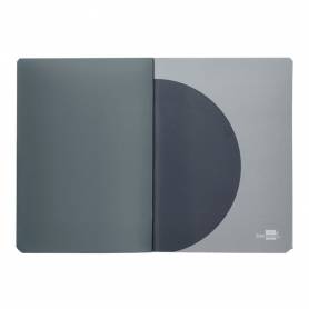 Libreta liderpapel 360 tapa de plastico a4 48 hojas 90g/m2 5mm con doble margen tapa negra