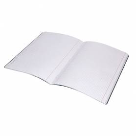 Libreta liderpapel 360 tapa de plastico a5 48 hojas 90g/m2 5mm con doble margen tapa negra