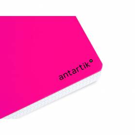 Cuaderno espiral liderpapel a4 antartik tapa dura 80h 90gr cuadro 4mm con margen color rosa fluor