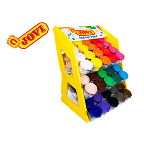 Tempera escolar jovi 35 ml expositor sobremesa de 100 unidades colores surtidos