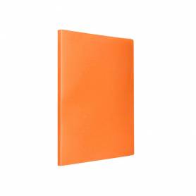 Carpeta liderpapel escaparate 80 fundas polipropileno din a4 naranja fluor opaco