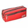 Bolso escolar liderpapel portatodo rectangular 3 bolsillos rojo 210x80x85 mm - PX13