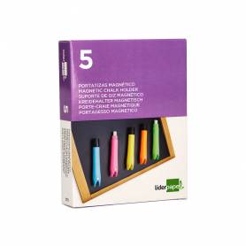 Portatizas plastico liderpapel magnetico colores surtidos caja de 5 unidades