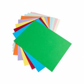 Cartulina liderpapel a4 180g/m2 25 colores surtidos paquete de 100 hojas