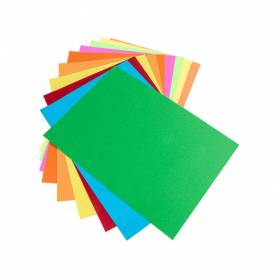 Bloc trabajos manuales liderpapel cartulina 240x315mm 10 hojas 5 colores neon + 5 colores intensos