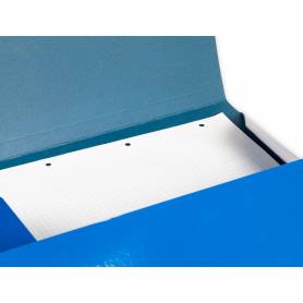 Carpeta liderpapel gomas folio 3 solapas carton plastificado color azul