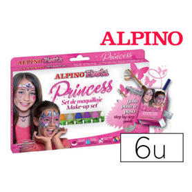 Barra maquillaje alpino set de maquillaje princess 6 colores