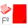 Carpeta liderpapel gomas folio 3 solapas carton plastificado color rojo - CG99