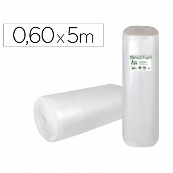 Plastico burbuja liderpapel ecouse 0.60x5m 30% de plastico reciclado