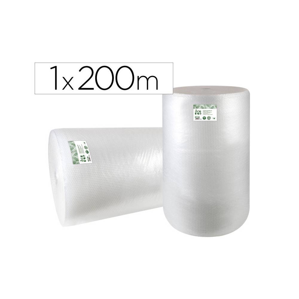 Plastico burbuja liderpapel ecouse 1x200m 30% de plastico reciclado