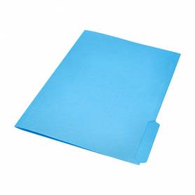 Subcarpeta cartulina liderpapel folio pestaña inferior 240g/m2 azul