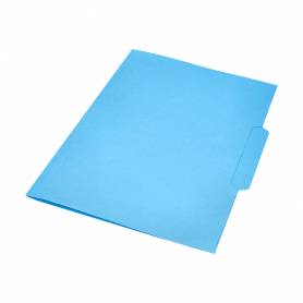 Subcarpeta cartulina liderpapel folio pestaña central 240g/m2 azul