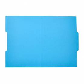 Subcarpeta cartulina liderpapel folio pestaña central 240g/m2 azul