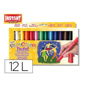 Tempera solida en barra playcolor pastel one caja de 6 unidades colores  surtidos : : Juguetes y juegos