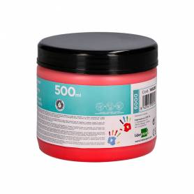 Pintura dedos liderpapel tarrina de 500 ml rojo