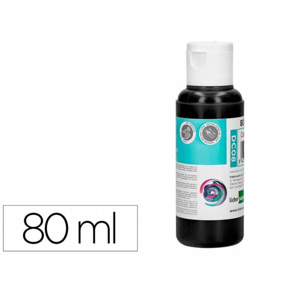 Pintura acrilica liderpapel bote de 80 ml negro