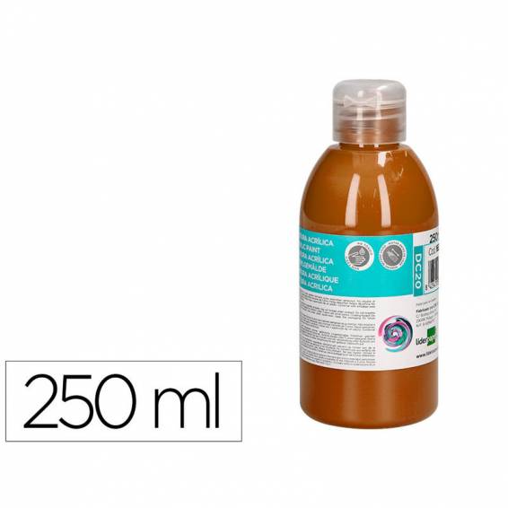 Pintura acrilica liderpapel bote de 250 ml marron