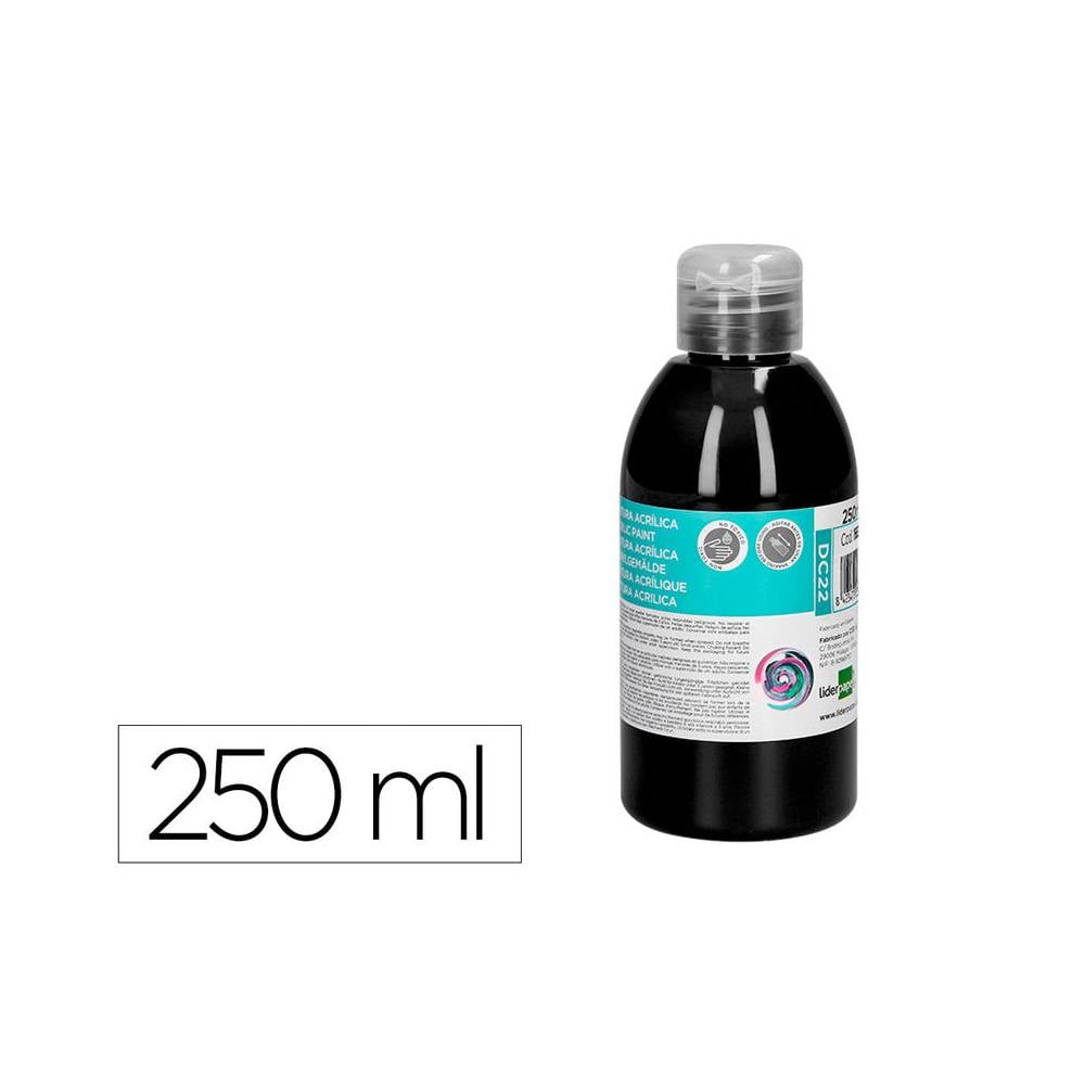 Pintura acrilica liderpapel bote de 250 ml negro