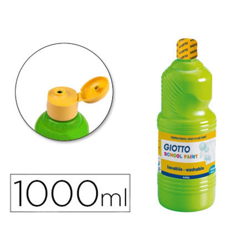 Tempera liquida giotto escolar lavable 1000 ml verde cinabrio