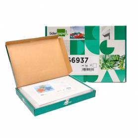 Cartulina liderpapel a4 180g/m2 blanco paquete de 25+5 hojas