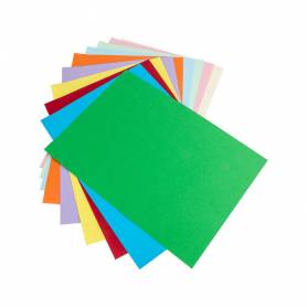 Cartulina liderpapel 50x65 cm 180g/m2 10 colores surtidos paquete de 10 hojas