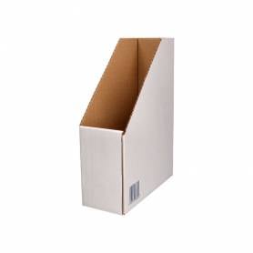 Revistero liderpapel ecouse carton 100% reciclado color blanco 256x100x335 mm