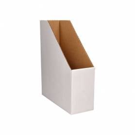 Revistero liderpapel ecouse carton 100% reciclado color blanco 256x100x335 mm