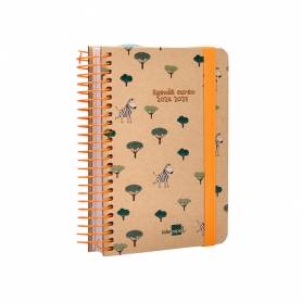 Agenda escolar liderpapel año 24 - 25 escolar classic zebra día página a6 tetra