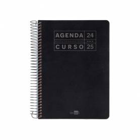 Agenda escolar liderpapel año 24 - 25 curso basic negro día página a5