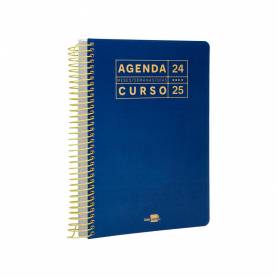 Agenda escolar liderpapel año 24 - 25 curso basic azul semana vista a5