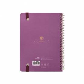 Agenda escolar liderpapel año 24 - 25 curso classic lines morado semana vista a5