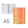 Agenda escolar 2024-2025 liderpapel fantasia lines orange semana vista a5 - LP513