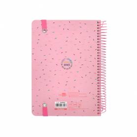 Agenda escolar liderpapel año 24 - 25 escolar fantasia sweet día página a5