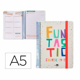 Agenda escolar liderpapel año 24 - 25 escolar fantasia funtastic día página a5