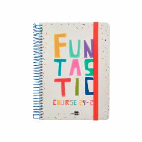 Agenda escolar liderpapel año 24 - 25 escolar fantasia funtastic día página a5