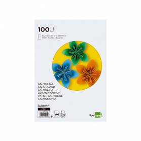 Cartulina liderpapel a4 240g/m2 blanco paquete de 100 hojas