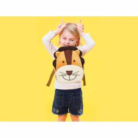 Cartera preescolar liderpapel mochila infantil peluche leon 260x100x240 mm