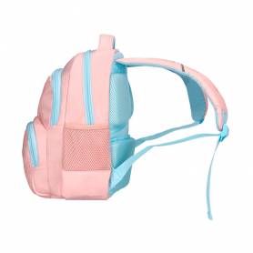 Cartera escolar liderpapel moc hila multibolsillo infantil rainbows rosa 350x110x270 mm