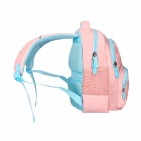 Cartera escolar liderpapel moc hila multibolsillo infantil rainbows rosa 350x110x270 mm