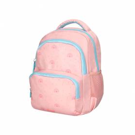 Cartera escolar liderpapel moc hila multibolsillo infantil rainbows rosa 350x110x270 mm