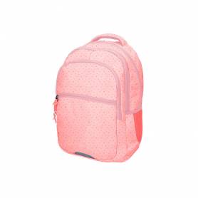 Cartera escolar liderpapel moc hila multibolsillo diseño rosa 450x145x300 mm