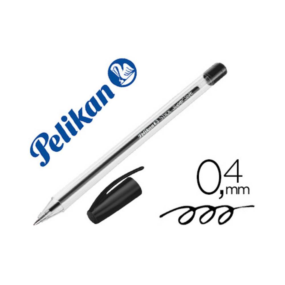 Boligrafo pelikan stick super soft negro