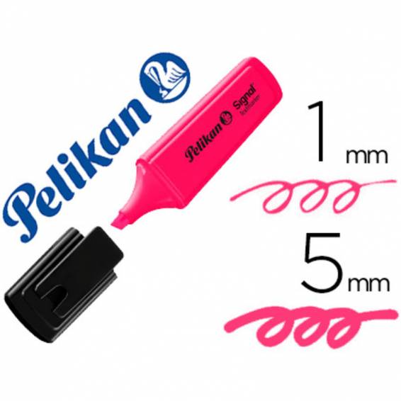 Rotulador pelikan fluorescente textmarker signal rosa