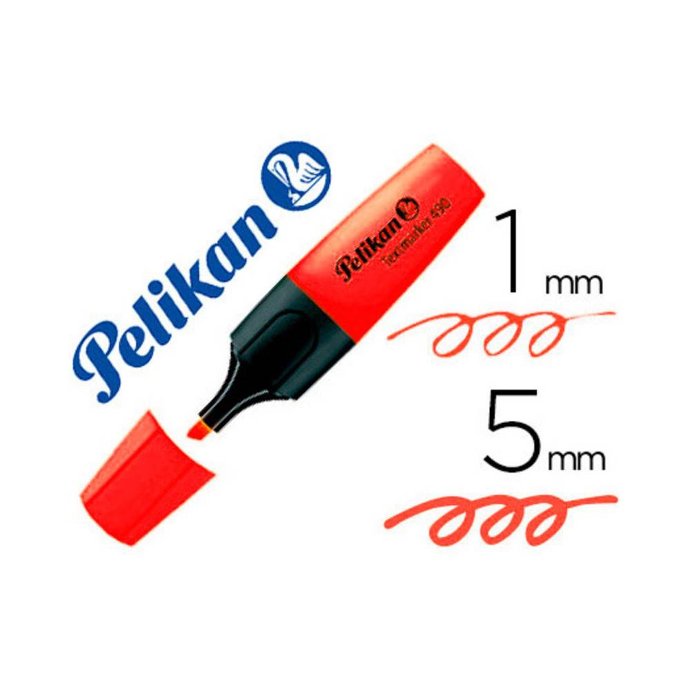 Rotulador pelikan fluorescente textmarker 490 rojo