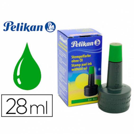 Tinta tampon pelikan verde bote 28 ml