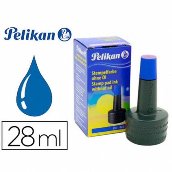 Tinta tampon pelikan azul bote 28 ml