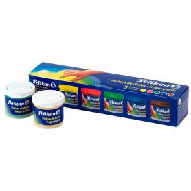 Pintura a dedos pelikan 40 ml cd/40s caja de 5 colores surtidos